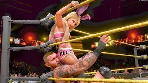 WWE 2k20: Alexa Bliss bunny girl vs Randy Orton: stinkface & table  chokeslam - YouTube