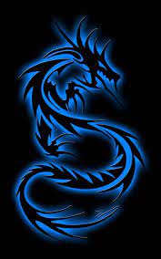 Dragon Blue, abstract, blue, dragon, neon, HD wallpaper | Peakpx