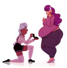 992288 - artist:secretgoombaman12345, ask chubby diamond, ass, bbw, belly, big  breasts, blushing, breasts, chubby, clothes, derpibooru import, diamond  tiara, engagement ring, fat, female, human, humanized, kneeling, large  butt, lesbian, love, marriage ...