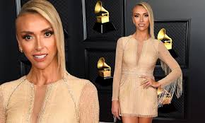 Grammy Awards 2021: Giuliana Rancic wears fringed nude minidress on red  carpet | Daily Mail Online