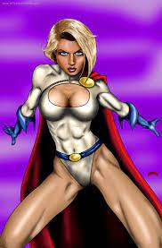 Power Girl fight superman DC comics art sexy JLA 11x17 pinup print Dan  DeMille | eBay