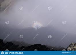 Glory Visible on the Mist from the Top of the Mountain. High Tatras,  Slovakia Stock Photo - Image of it1st, hill: 140323908
