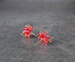 Spider lily -2022Ver.- - Shop Fleurage Earrings & Clip-ons - Pinkoi