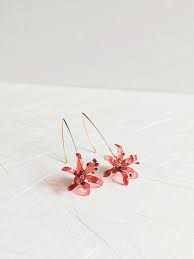 Higanbana Spider Lily Earrings Handmade Gold Plated - Etsy