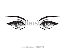 Anime Eyes Evil Stock Vector (Royalty Free) 785128093 | Shutterstock