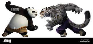 KUNG FU PANDA JACK BLACK voices Po, IAN McSHANE voices Tai Lung KUNG FU  PANDA Date: 2008 Stock Photo - Alamy