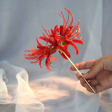 Handmade Red Spider Lily Hairpin | Red Spider Lily Flower Jewelry -  Handmade Red - Aliexpress