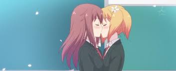Lesbian lesbian kissing anime GIF - Find on GIFER