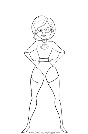 Elastigirl incredibles coloring pages