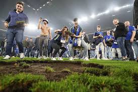 Schalke: Fans plündern Spielfeld und verkaufen Rasen im Internet |  RevierSport