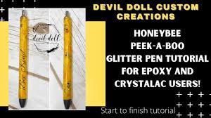 Honey bee/ Honeycomb glitter pen tutorial for epoxy or crystalac users! -  YouTube