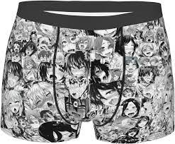 Sexy Lewd Face Anime Mens Boxer Briefs Breathable Knickers Elastic  Underpants Panties at Amazon Men's Clothing store