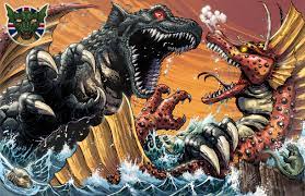 titanosaurus, the gill man, and gorgo's mother (godzilla and 1 more) drawn  by matt_frank | Danbooru