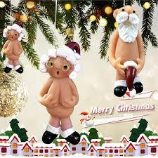 Kaufe Weihnachtsdekorationen, Lustige nackte Weihnachtsmann Anhänger Home  Office Dekoration | Joom