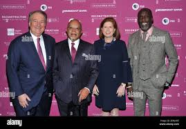 L-R: Howard Milstein, Dr. Henry Louis Gates Jr., Abby Milstein and actor  Michael Kenneth Williams attend An Evening with Henry Louis Gates Jr. to  launch the new PBS series Reconstruction: America After