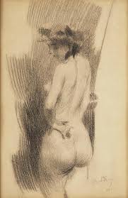 Giovanni Boldini - Giovanni Boldini (1842-1931) Nude, presumed portrait of  Lina Cavalieri For Sale at 1stDibs