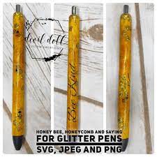 Glitter Pen Honeycomb Honey Drips Bees and Saying for Doing - Etsy