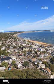 Provincetown, Massachusetts, Cape Cod city view and beach and ocean view from above Stock Photo - Alamy