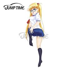 Jump Time 13 x 5.6cm Hot Girl Anime Oni Chichi for Akizuki Airi Render Car  Window Bike Decal Rear Windshield Car Sticker JDM|Car Stickers| - AliExpress