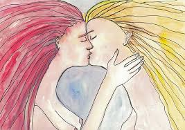 Lesbian lesbians kissing GIF - Find on GIFER
