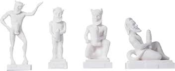 BeautifulGreekStatues 4er Set Satyr Griechisch Römische Mythologie Penis  Statue Handgemacht Alabaster Nackt Mann Figur : Amazon.de: Küche, Haushalt  & Wohnen