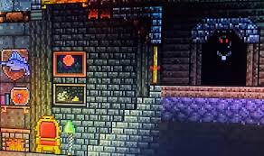 I put a wraith banner in a black painted doorway. Thought you guys would  like it! : r/Terraria