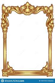 Illustration about Vertical frame vintage Design of Thailand. Flower square  shape with golden color for invitat… | Vertical frames, Vintage designs,  Painting frames