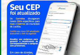 Notícia - Seu CEP foi atualizado! - Prefeitura Municipal de Lucélia