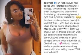 Demi Lovato Said She Finally Has The Boobs She Wanted After Recovering From  Her Eating Disorder