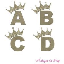 Matriz de Bordado - Alfabeto Letra e Coroa | Elo7