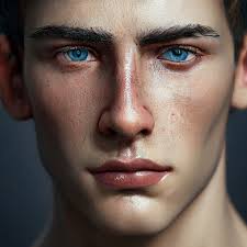 Young guy, thick eyebrows, bags under…" — image created in Shedevrum
