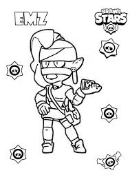 Раскраска бравл старс. Раскраска Эмз Бравл Старс из детской игры. Сайт с  раскрасками.