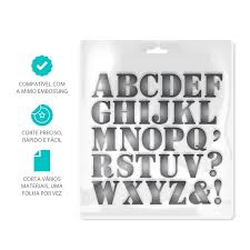 Faca de Corte Mimo Embossing - Letras de Imprensa - 30 Pç