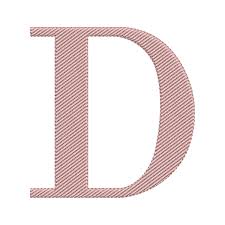 Matriz de Bordado - Alfabetos Letras de Forma: D | Elo7