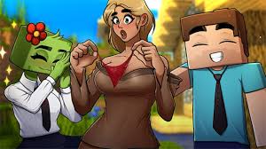 Cute potwór Dziewczyna Pokaż swoje spodnie klientowi - Minecraft Parody  Game Hornycraft Gallery
