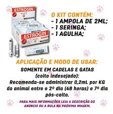 Estrogin Contraceptivo 2ml Anti Cio Para Cadelas e Gatas - Biofarm -  Union.Pet