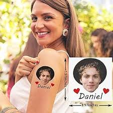 Amazon.com : Personalized Temporary Tattoos with Pet Photo Text Custom Dog  Face Fake Tattoos for Women Men Adults Birthday Party Bachelorette,1 Set of  15 Pieces : Beauty & Personal Care