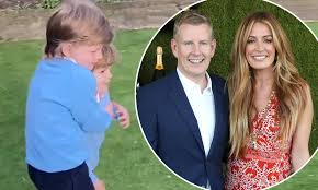Cat Deeley shares a sweet clip of her sons Milo and James hugging in the  garden before school | Daily Mail Online