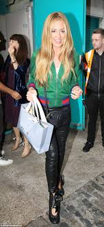 Cat Deeley dazzles in tight leather trousers in London | Daily Mail Online