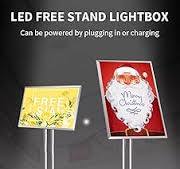 Amazon.com: CukUJH Floor Standing LED Light Box Billboard, LED Poster  Frame, LED Slim Snap Aluminum Illuminated Display Sign Holder, Advertising  ...