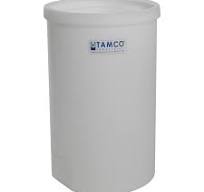 10 Gallon Natural LLDPE Cylindrical Tamco® Standard Wall Graduated Tank  with External Flange - 13 Dia. x 21 Hgt. (Cover Sold Separately)