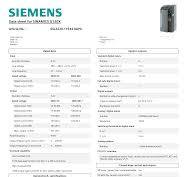 Siemens AG - Technical data sheet