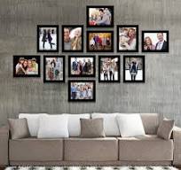 IMAGINATIONS Arts & Frames Gallery Wall Collage Black Colour Photo Frame  Set of 12 (8"X6" - 12 Nos)