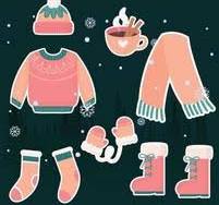 Vector illustration of winter clothes collection 13076801 ...