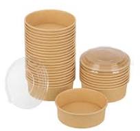 Amazon.com: GHEIR 100 Pack 20 oz Disposable Bowls with Lids ...