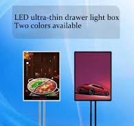Amazon.com: Backlit Menu Board Floor Standing LED Light Box Billboard, LED  Poster Frame, LED Ultra-Thin Mobile Floor Standing Light Box Advertising ...