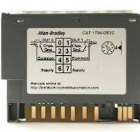 Used Allen Bradley 1734-OE2C Ser. C Analog Output Module, 2x 0/4-20mA  Channels, 24VDC