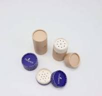 Customized Luxury Cylinder Sifters Sea Salt Shaker Spice Powder Paper Tube  Canister Packaging with Top Shaker