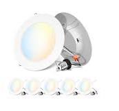 ANWIO Recessed Lighting 6 Inch, 5CCT Flat Retrofit LED ...