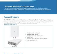 Huawei RU-5G-101 Datasheet | PDF | Router (Computing) | 4 G